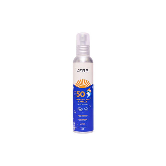 Crème solaire familiale SPF50 Kerbi 150 g