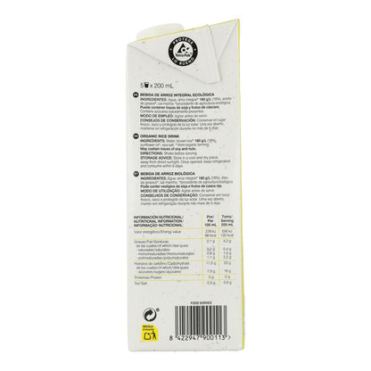 Pakket 6 x  Volkoren rijstdrank Soria Natural 1 L