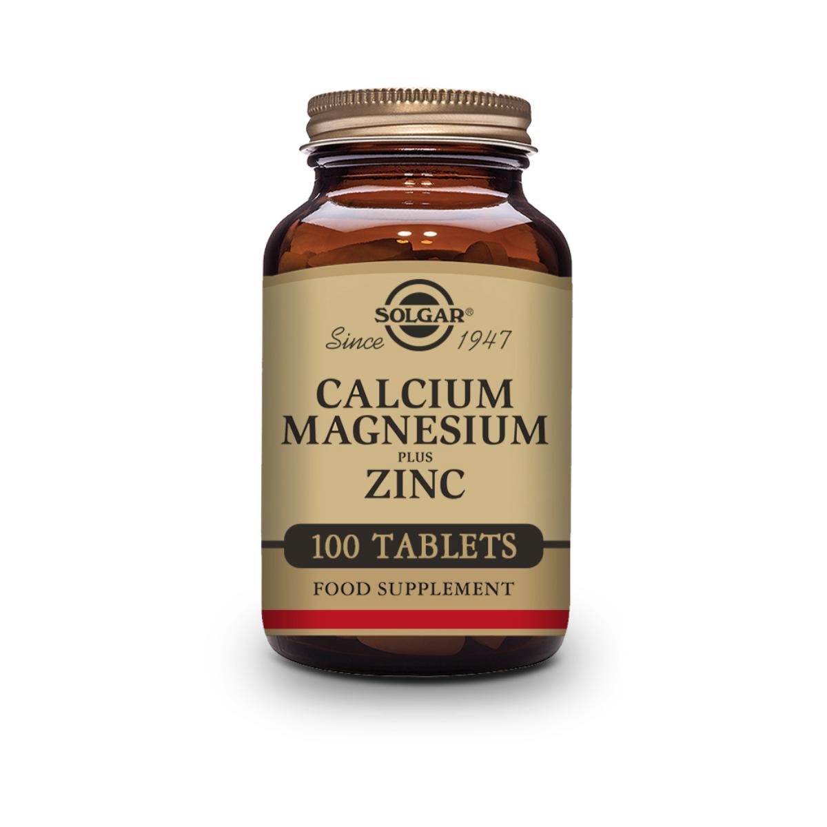 Calcium and Magnesium with Zinc, 100 tablets, Solgar