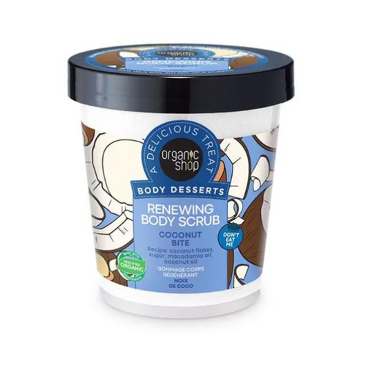 Esfoliante corpo rigenerante coconut bite Organic Shop 450 ml