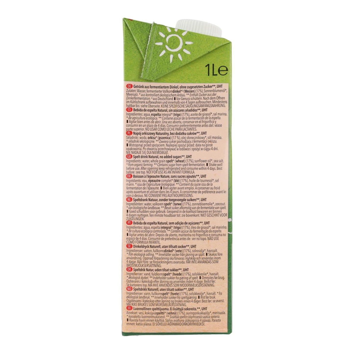 Boisson au blé d'épeautre BIO Natumi 1 L
