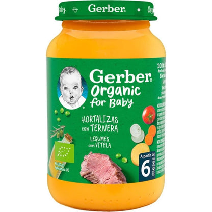 Potje biologische babyvoeding met groenten en rundvlees Gerber 190 g