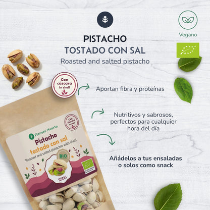 Pistaches en coque grillées et salées ECO Planeta Huerto 1 kg