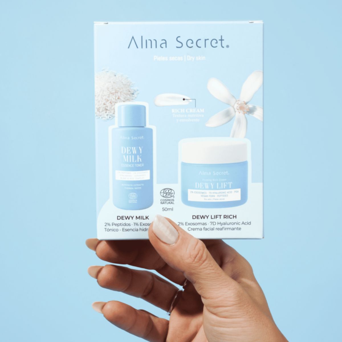 COFANETTO: CREMA GIORNO DEWY LIFT "RICH" PELLE SECCA 50 ML + MINI TONICO DEWY MILK 50 ML