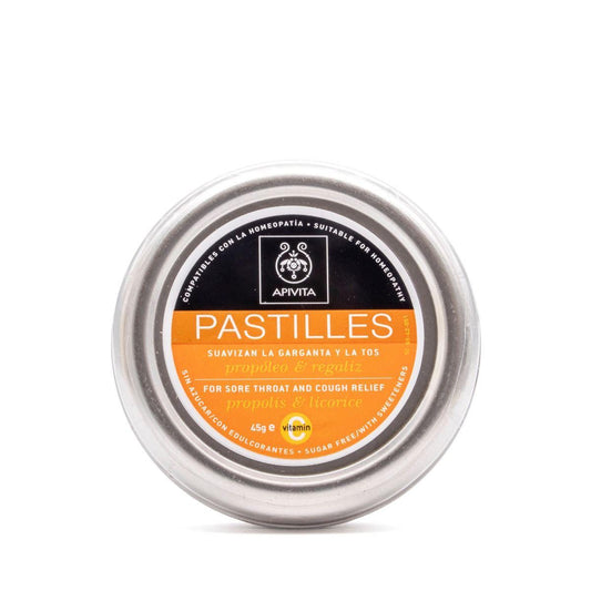 Comprimés pour le mal de gorge et la toux Réglisse et propolis Apivita 45 g