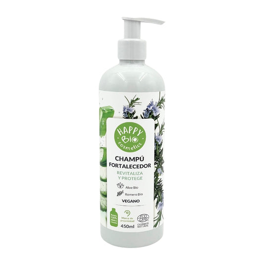 Hårstärkande schampo med rosmarin och aloe vera BIO HappyBio 450 ml