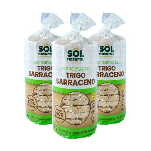Confezione x3 Frittelle di grano saraceno biologico senza glutine Sol Natural 100 g