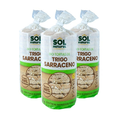 Confezione x3 Frittelle di grano saraceno biologico senza glutine Sol Natural 100 g