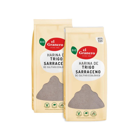 Lot de 2 farines de sarrasin bio El Granero 1 kg