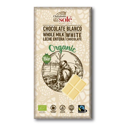 Biologische witte chocolade Solé 100 g