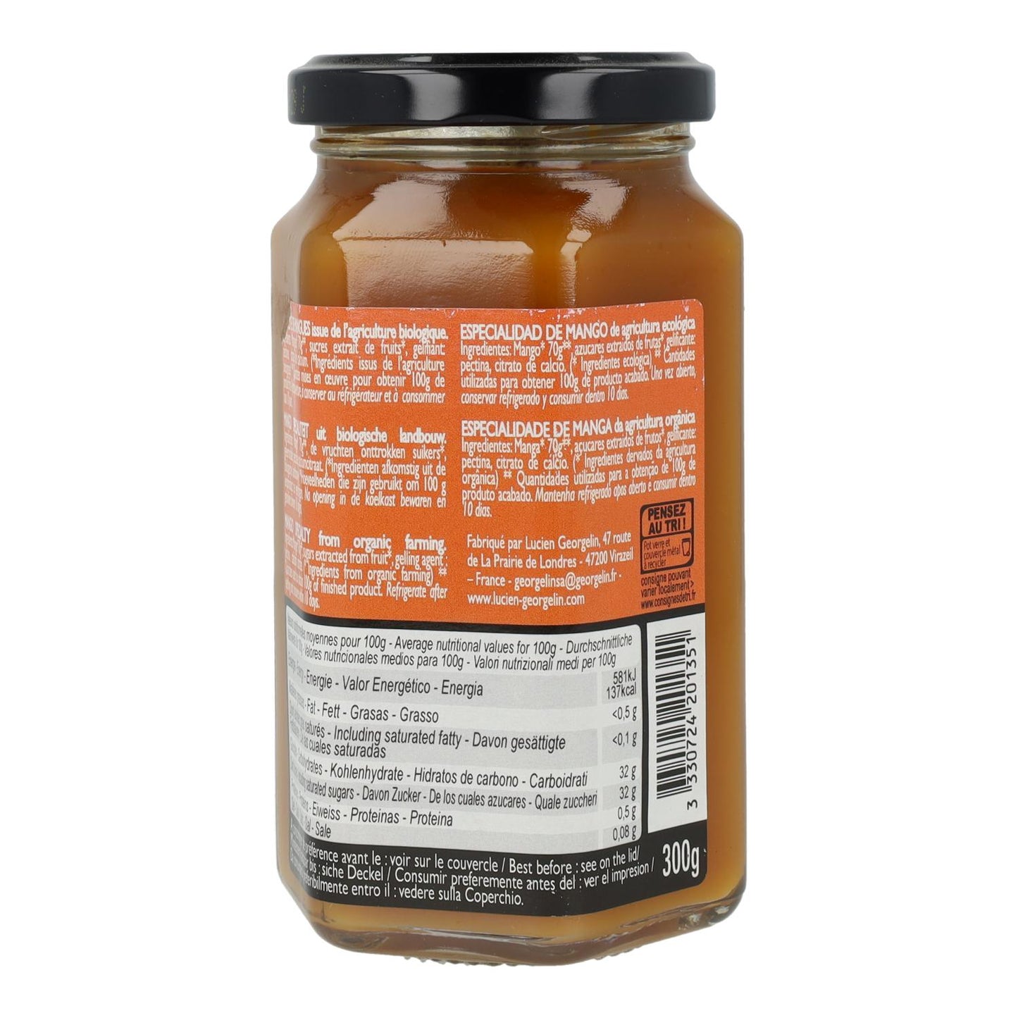 Confiture de mangue BIO Destination 300 g