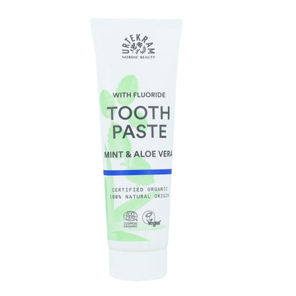 Dentifrice à la menthe avec fluor organique Urtekram 75 ml
