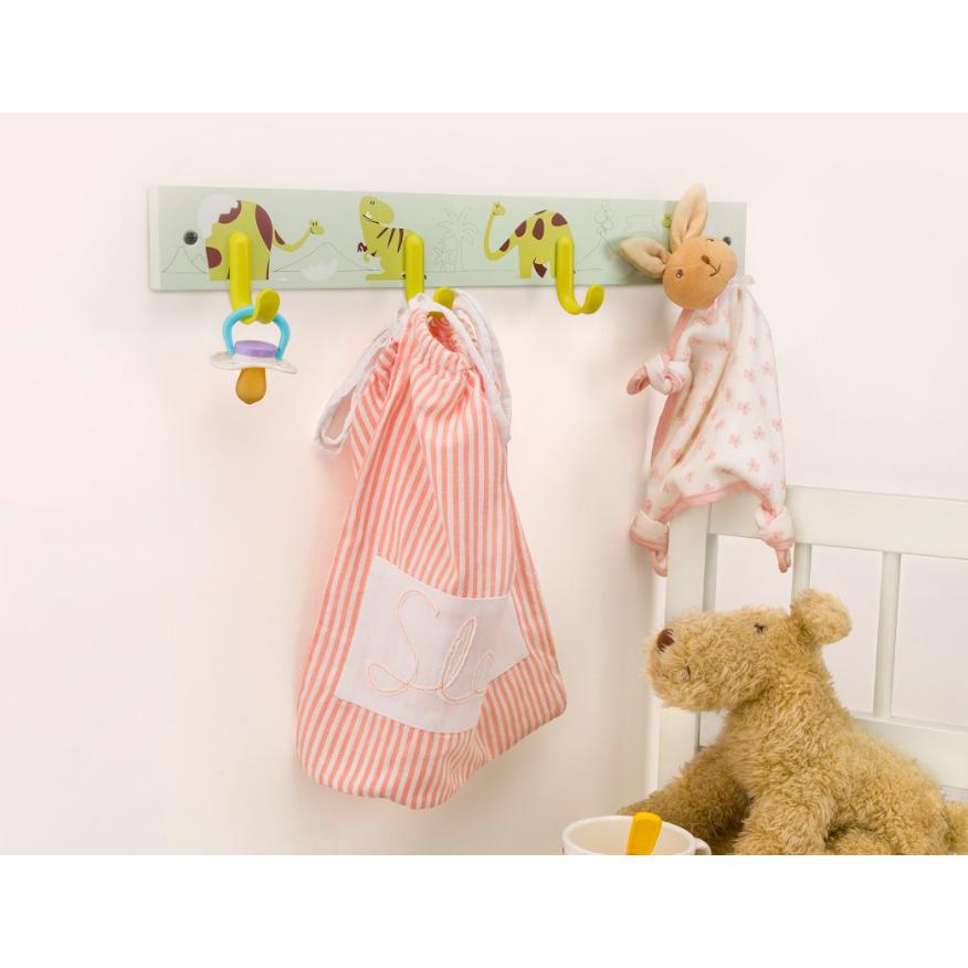 Blue elephant multi-hook for children