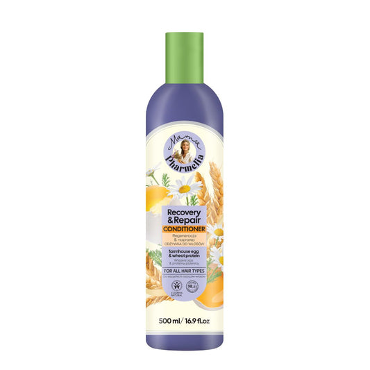 Conditioner Repareert en herstelt met boerderijeieren en tarwe-eiwit, Mama Pharmelia, 500 ml