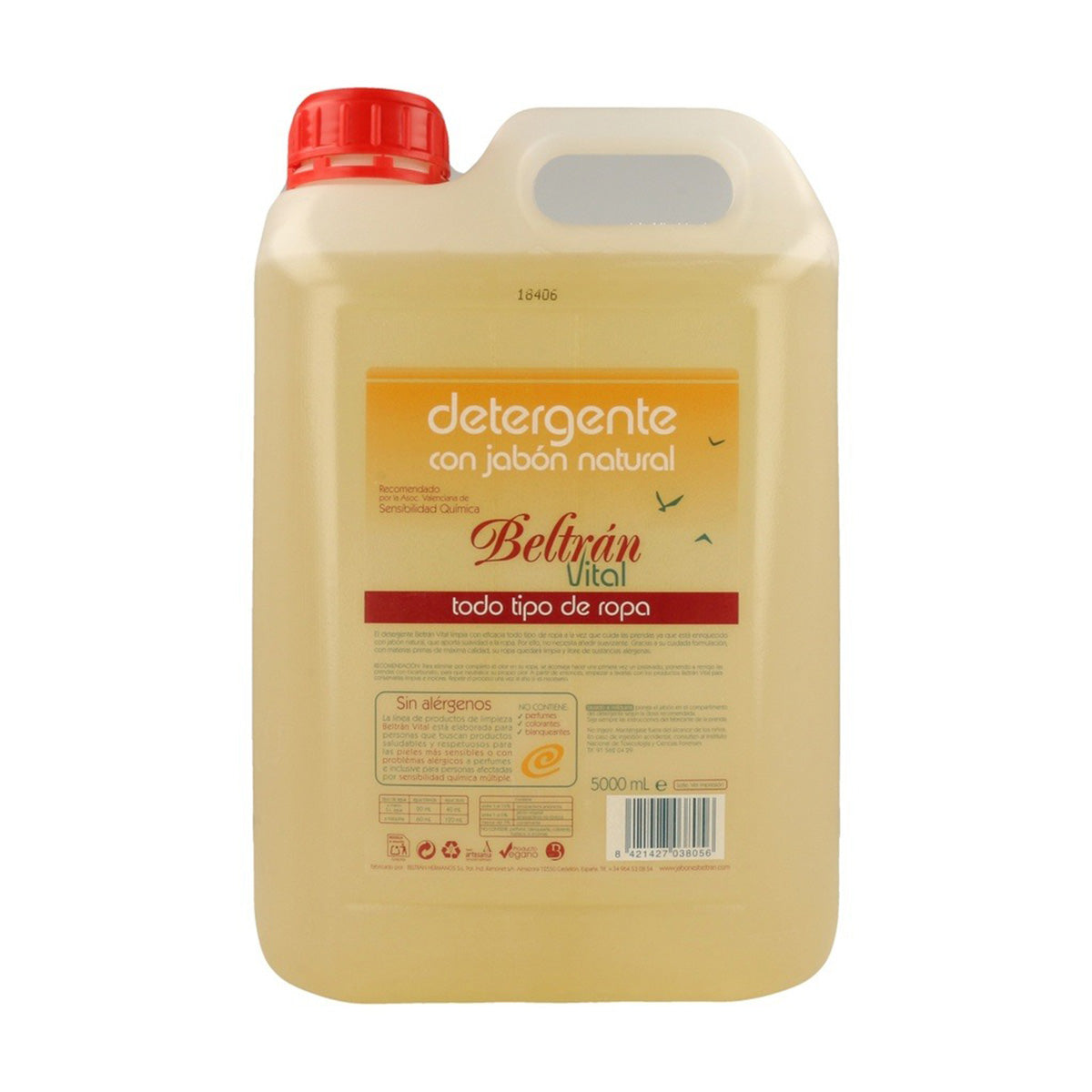 Beltrán Vital Unscented Liquid Detergent 5 L