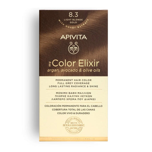 Haarverf MY COLOR ELIXIR N8.3, APIVITA, 150 ml