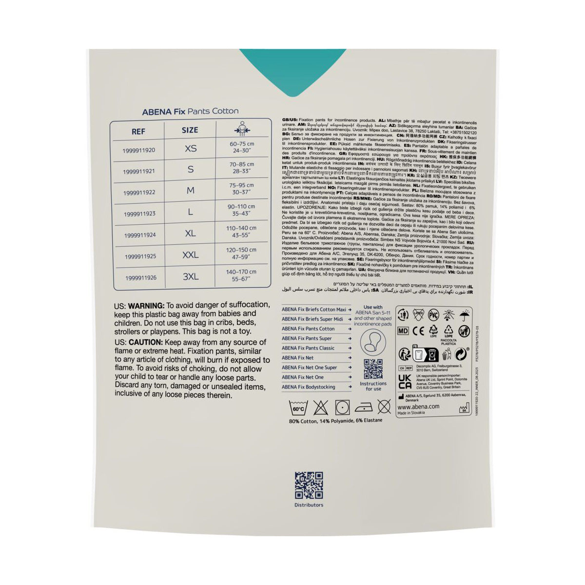 Fix Pants Cotton incontinencia Abena Talla XS 3uds