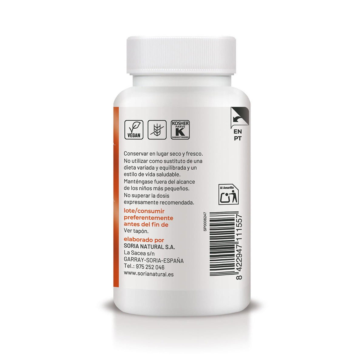 Nicht saures Vitamin C mit verzögerter Freisetzung, Soria Natural, 60 Tabletten