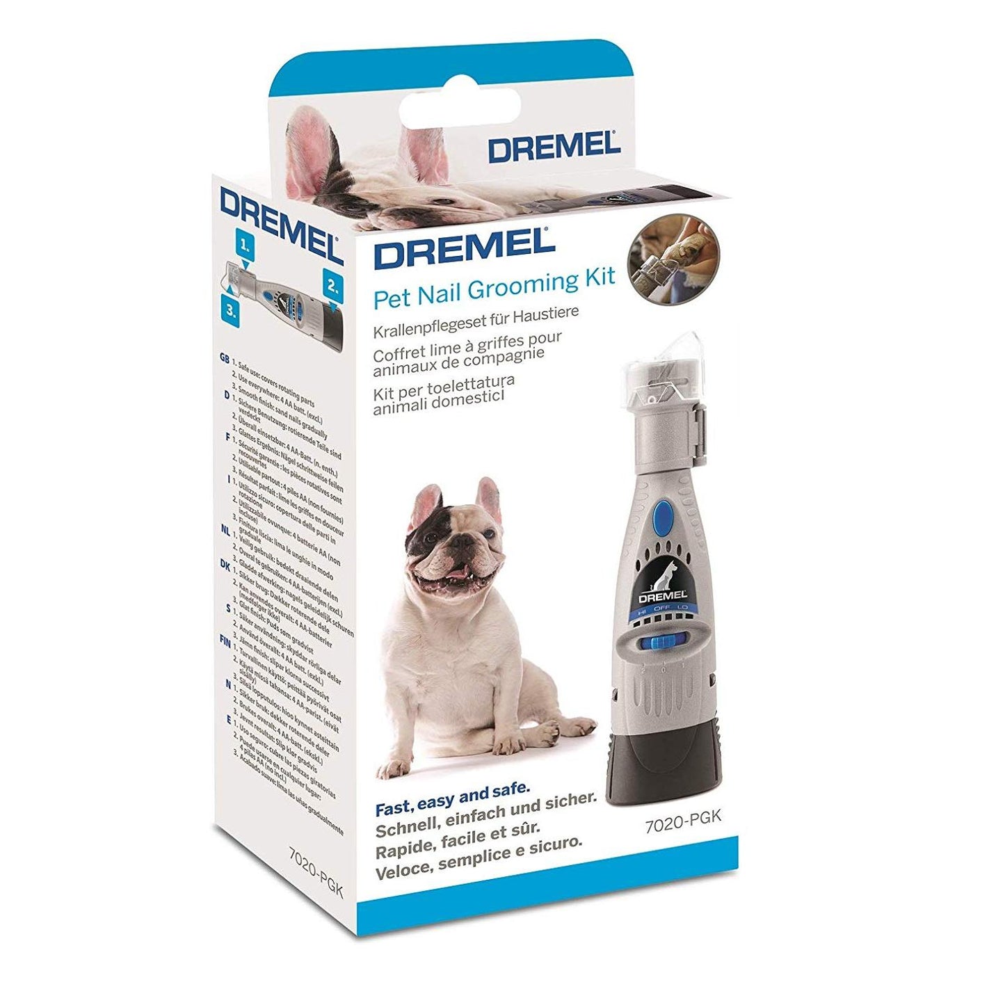 Kit per la cura delle unghie degli animali domestici Dremel 7020-PGK