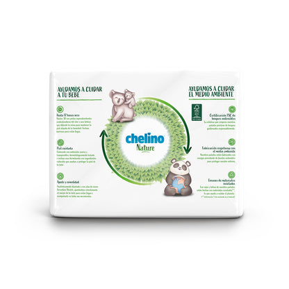 6-pack blöjor T4 9-15 kg Chelino Nature 34 st