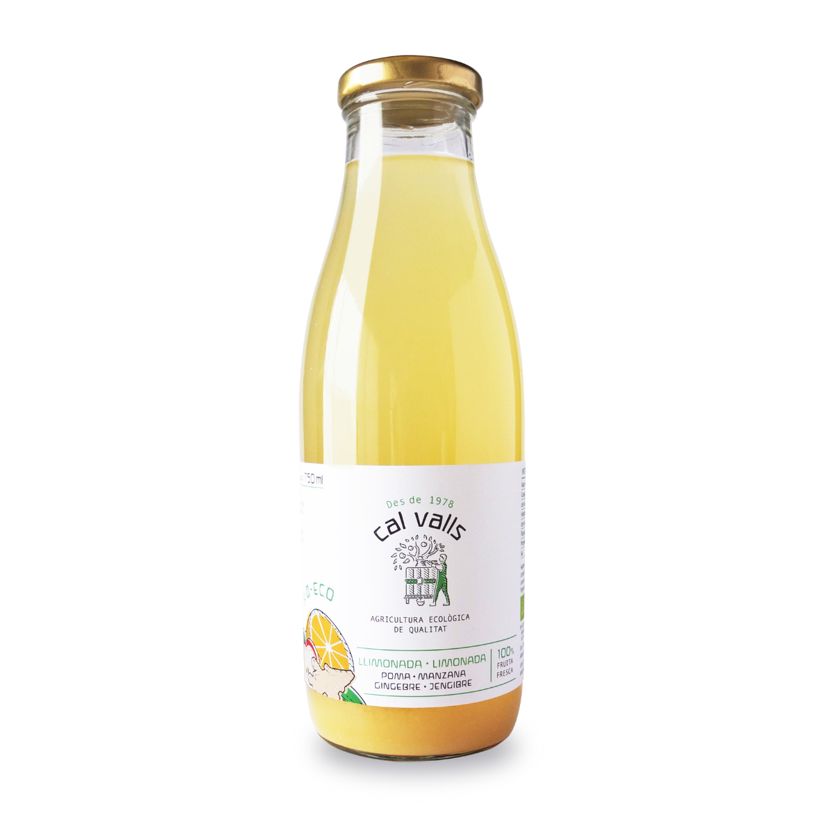 Organic Apple and Ginger Lemonade 750 ml Cal Valls