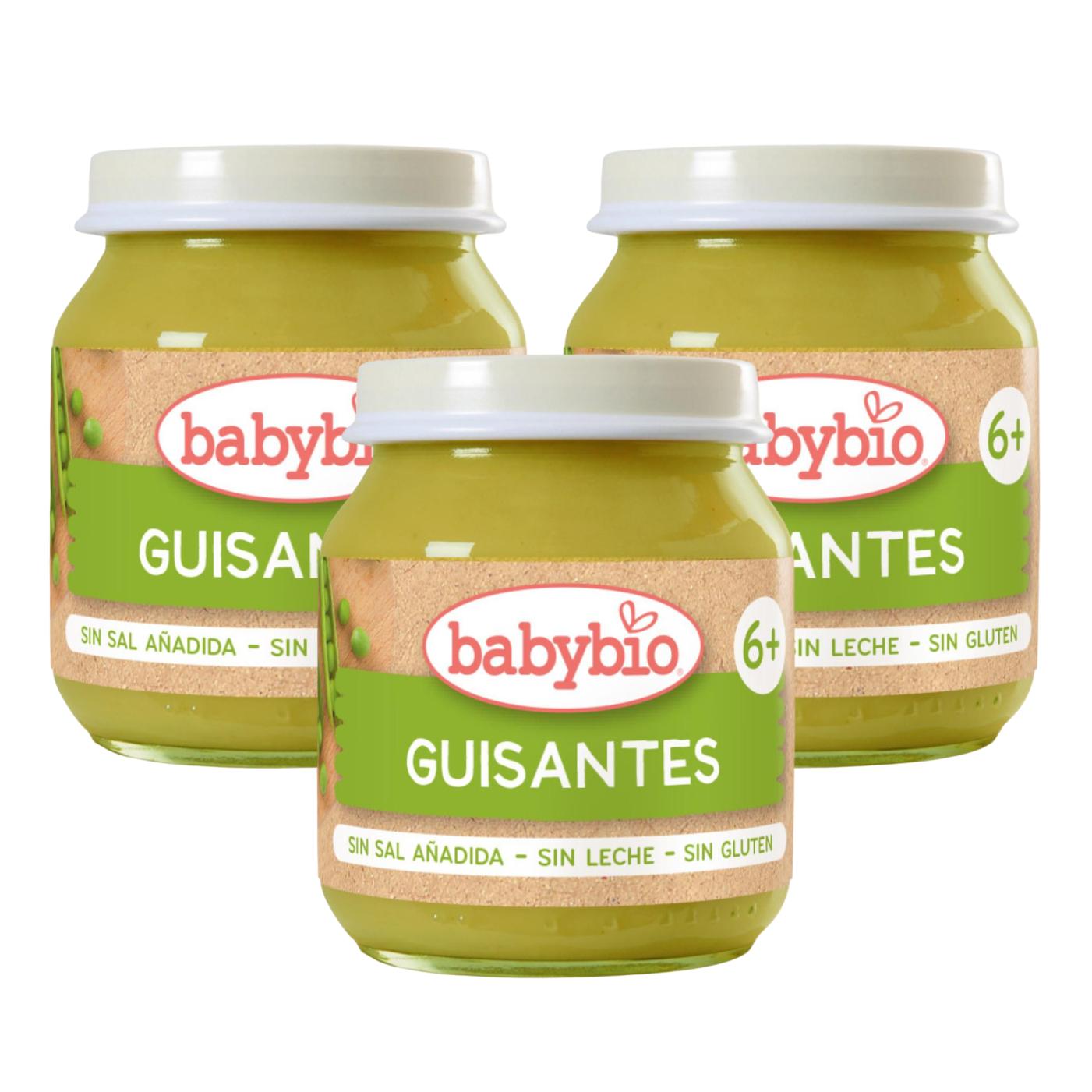 Pack of 3 Babybio Pea Baby Food Jars 130 g