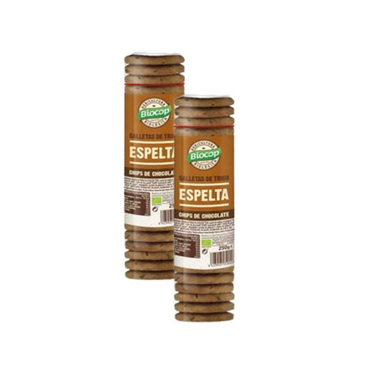 Pack 2 biscuits à l'épeautre et aux pépites de chocolat Biocop 250 g