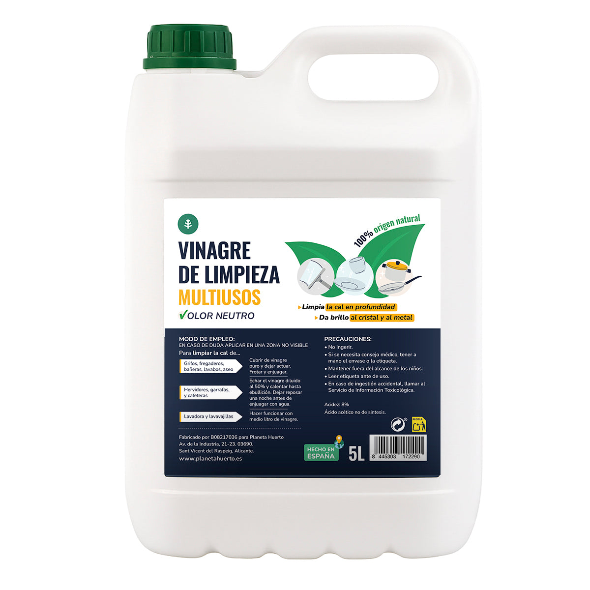 Vit rengöringsvinäger 5L Planeta Huerto