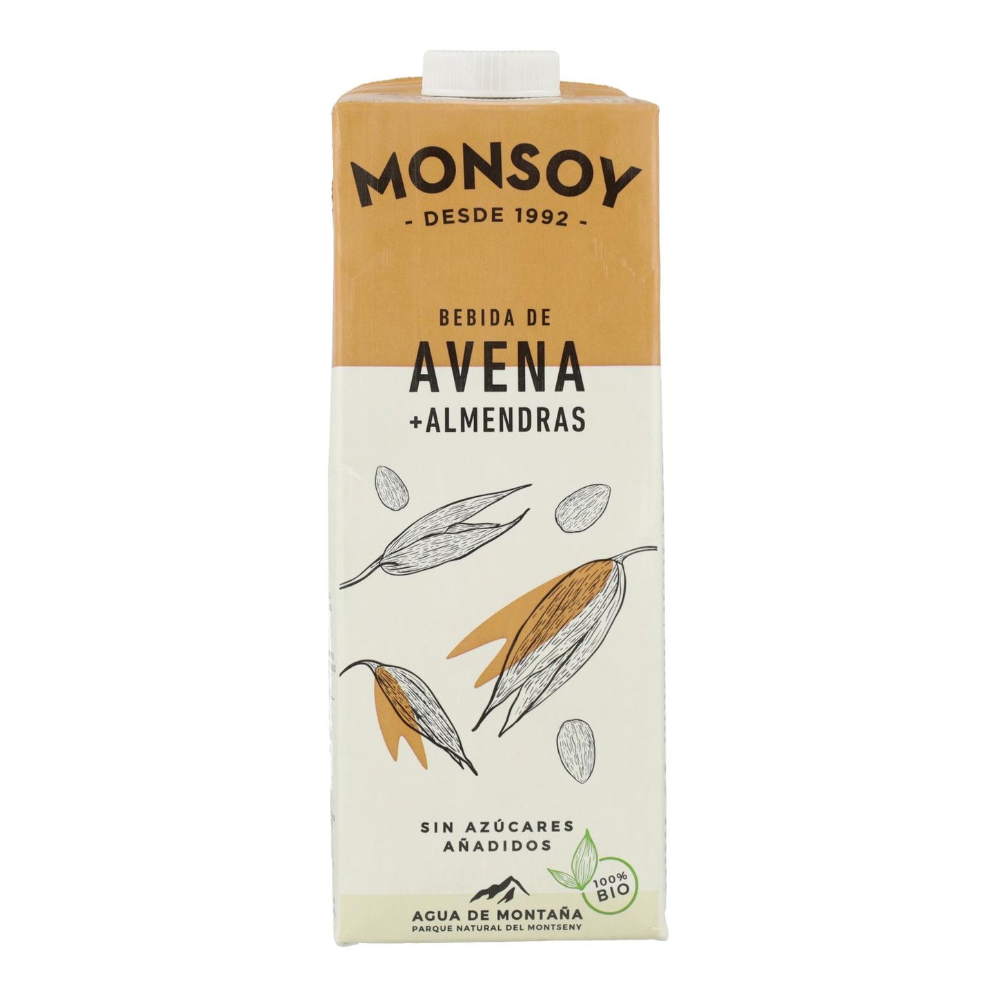 Biologische havermout- en amandeldrank Monsoy 1 l