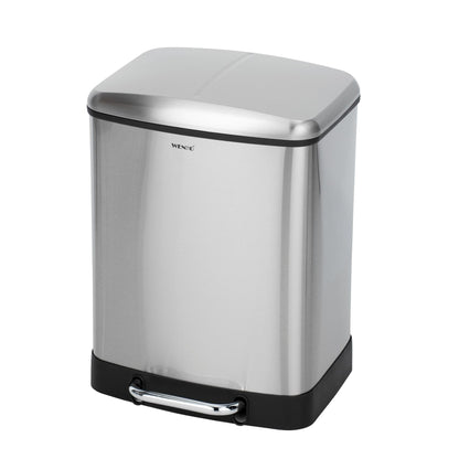 Roestvrijstalen pedaalemmer Easy Close Studio Duo, 2 x 20 l