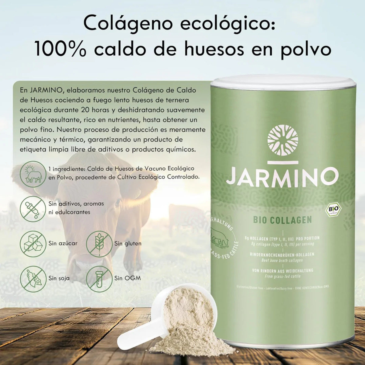 Collagene biologico in polvere Jarmino 300 g