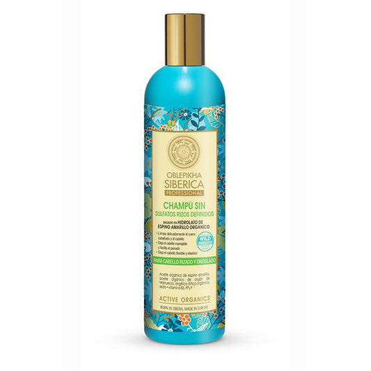 Shampooing sans sulfates Oblepikha hydrolat d'églantier Natura Siberica 400 ml