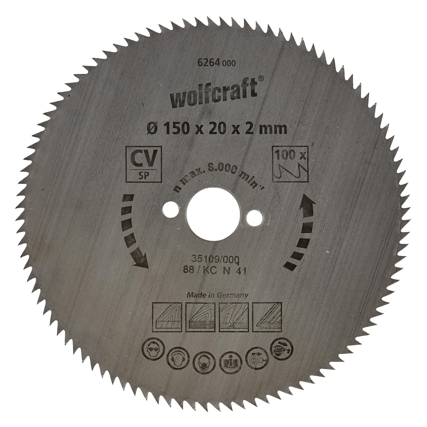 Tarcze do piły tarczowej Wolfcraft 160 x 16 mm 100 zębów