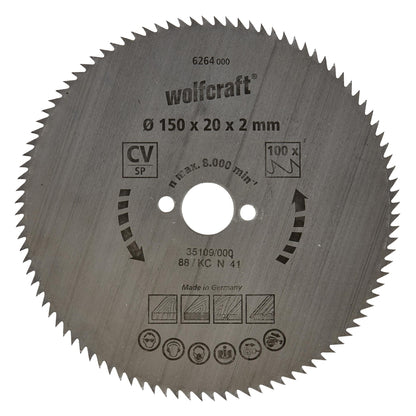 Wolfcraft Thin Cut Circular Saw Blades 190 x 16 mm 100 Teeth