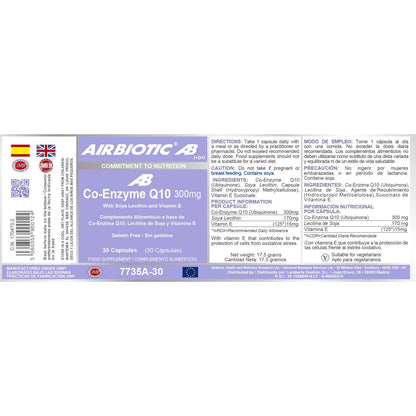 Coenzym Q10 300 mg Airbiotic, 30 Kapseln