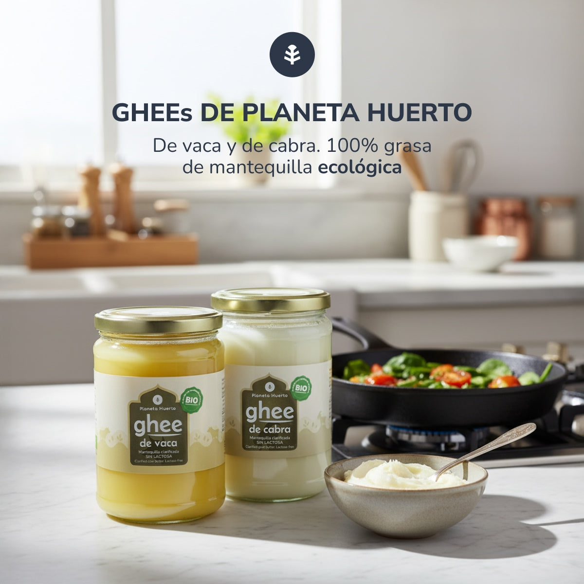 Confezione 3xGhee burro chiarificato ECO Planeta Huerto 500 gr