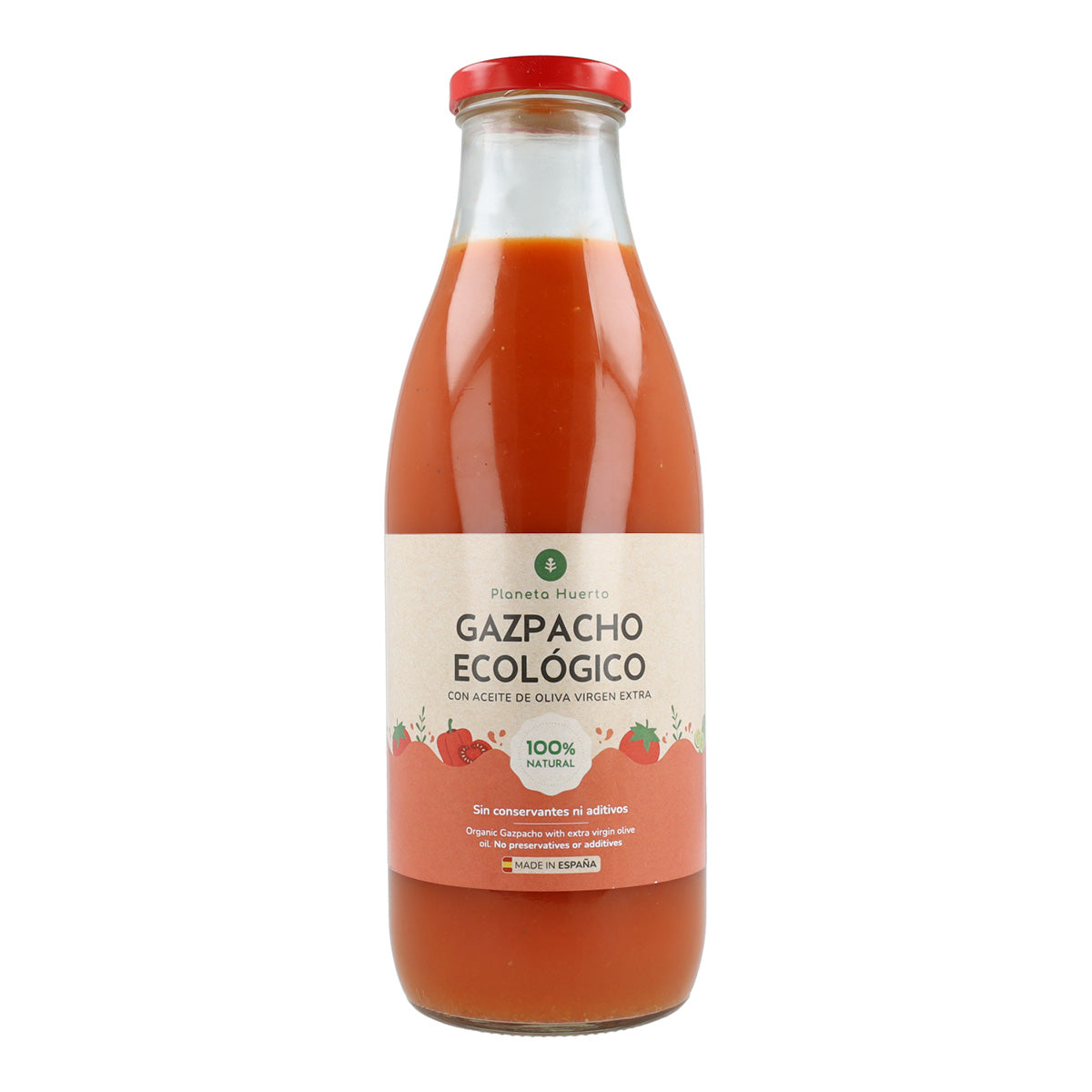 Confezione da 6 gazpacho tradizionale ECO con olio extravergine di oliva Planeta Huerto 1L