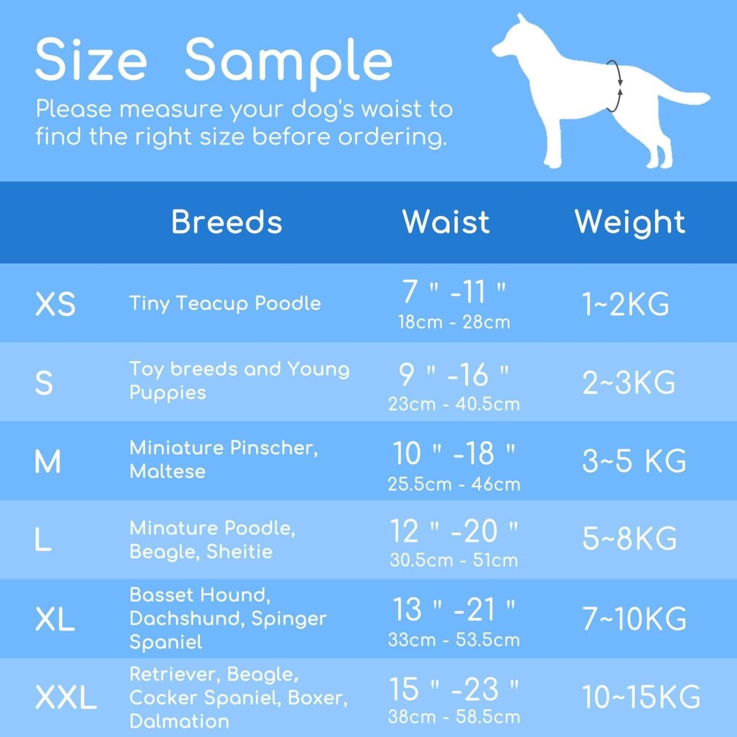 Hondenluiers voor teefjes XXL Nobleza 12 stuks