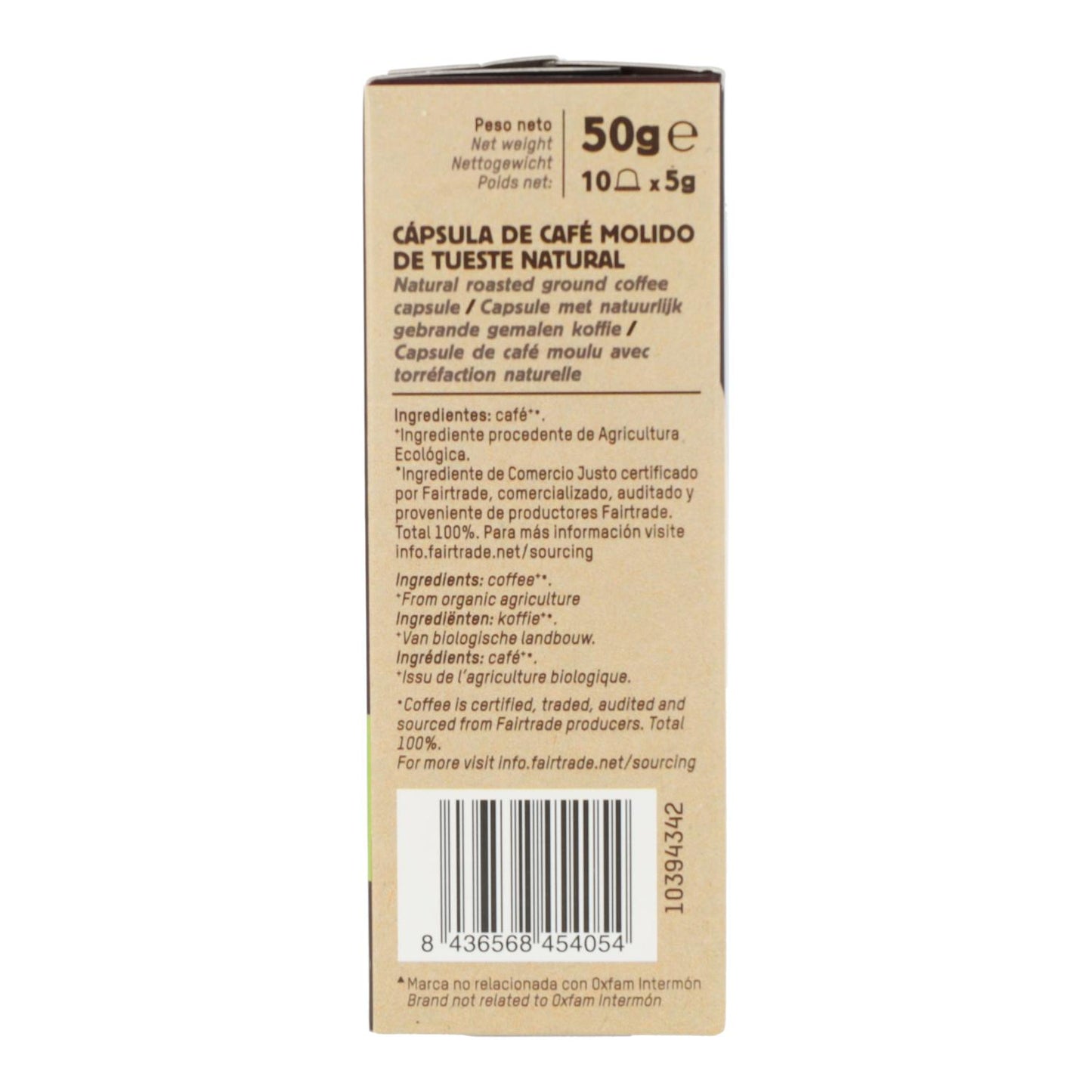 Kawa Fair Trade w kompostowalnych kapsułkach BIO Intenso Tierra Madre Oxfam Intermón 10 szt.