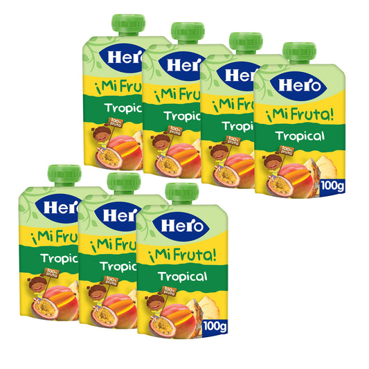 Pakket 7x Hero tropische yoghurt 100 g