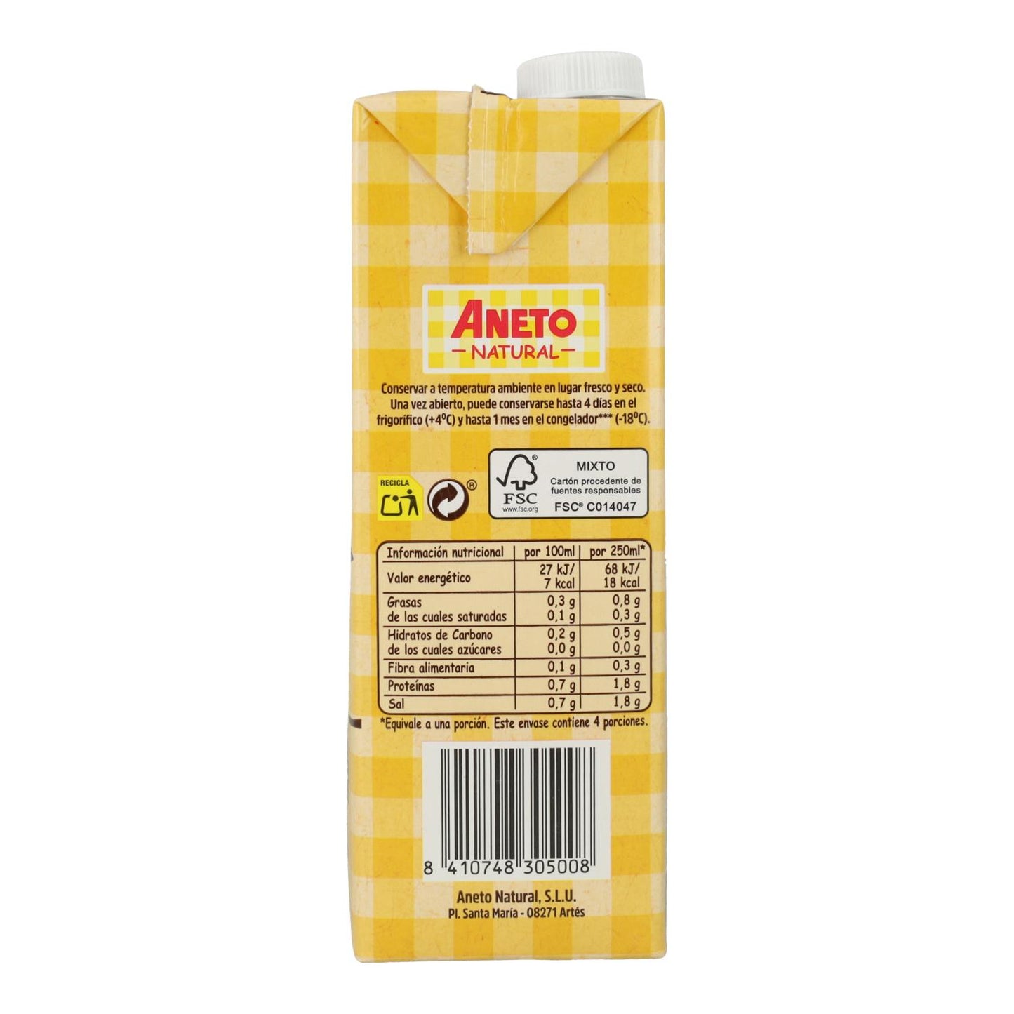 Pack 6x Bouillon de poulet Bio Aneto 1L