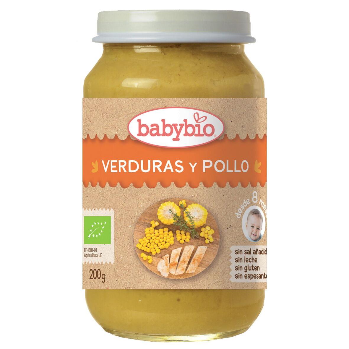 Confezione vasetti Menu Carne Bio (dai 8 mesi) babybio 2 pezzi da 200 g