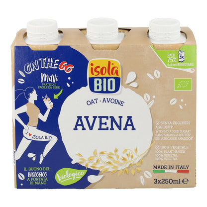Pack Boisson à l'avoine On the Go Bio Isola Bio 250 ml x 3 unités