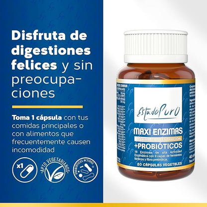 Maxi Enzymes avec Probiotiques, Tongil, 80 gélules végétales