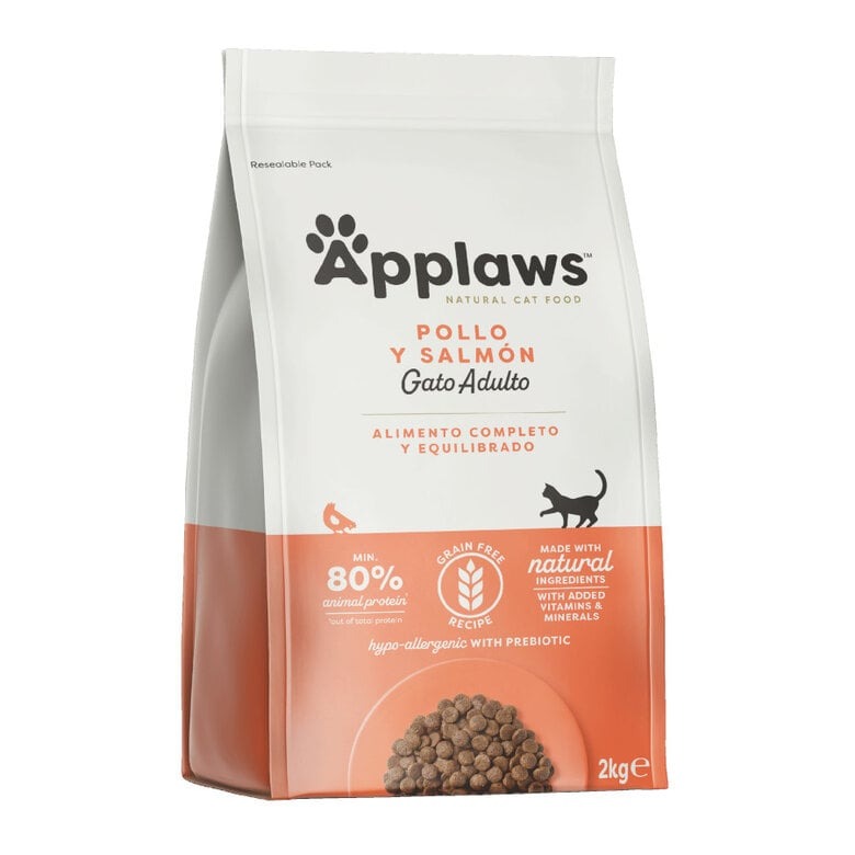 Applaws Cat Dry Adult Kip en Zalm 2 kg Graanvrij natuurlijk kattenvoer
