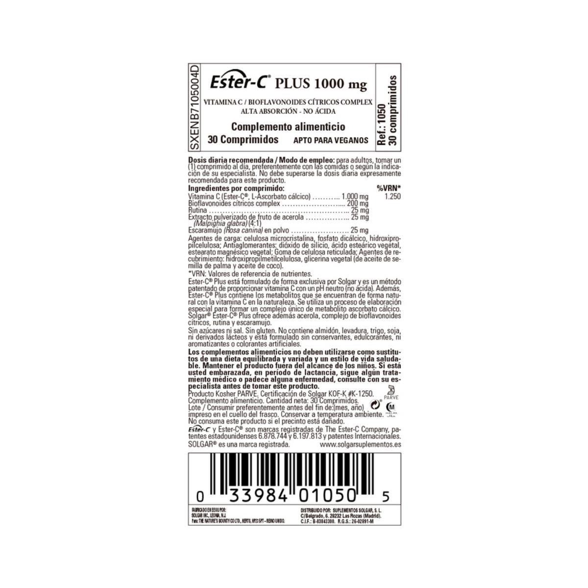Ester C plus Vitamin C, 30 Tabletten à 1000 mg