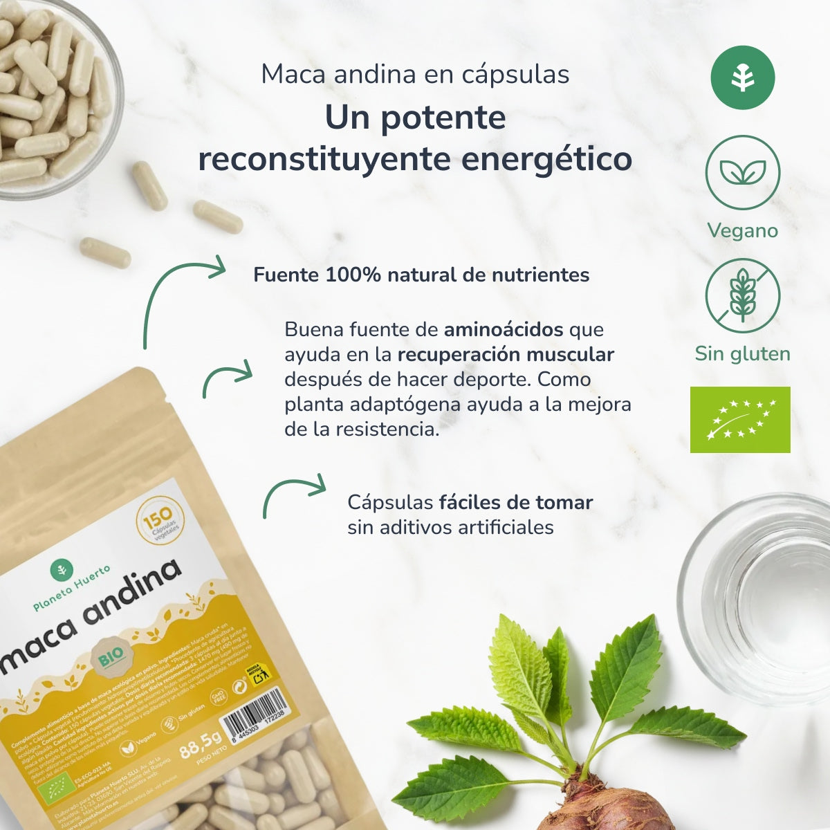 Bio Maca Planeta Huerto 150 Kapseln