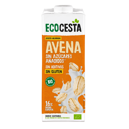 Bevanda vegetale all'avena senza glutine e senza zuccheri aggiunti Bio, 1 L Ecocesta