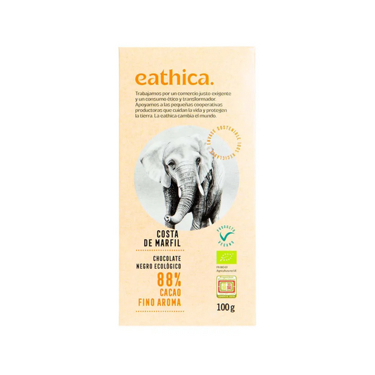 Chocolat Eathica 88 % Côte d'Ivoire BIO 100 g