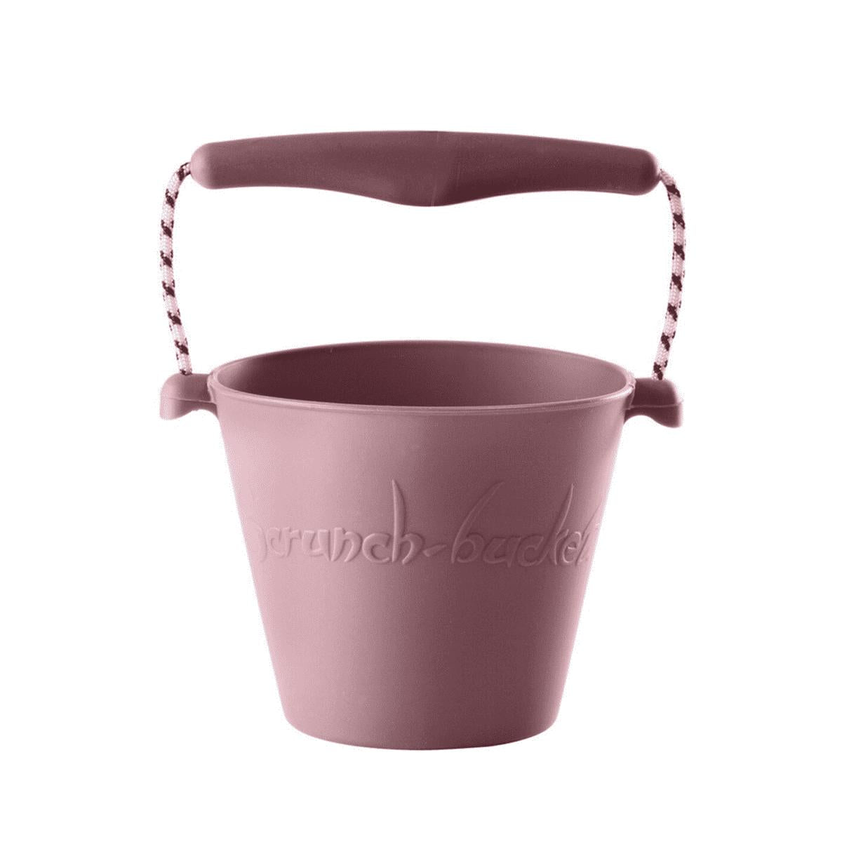 Secchiello da spiaggia in silicone Scrunch Rosa pastello
